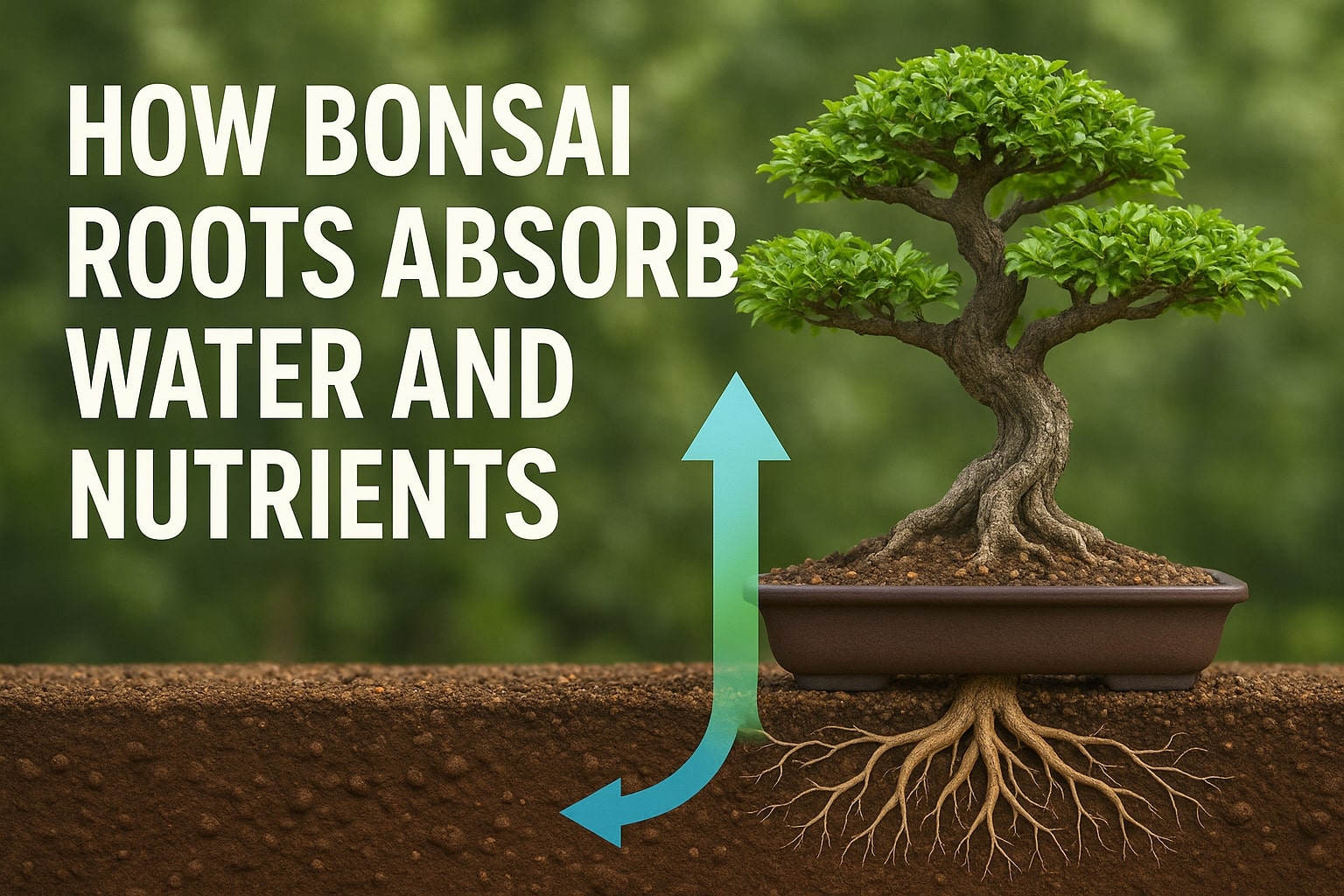 How bonsai roots adapt to absorb water and nutrients