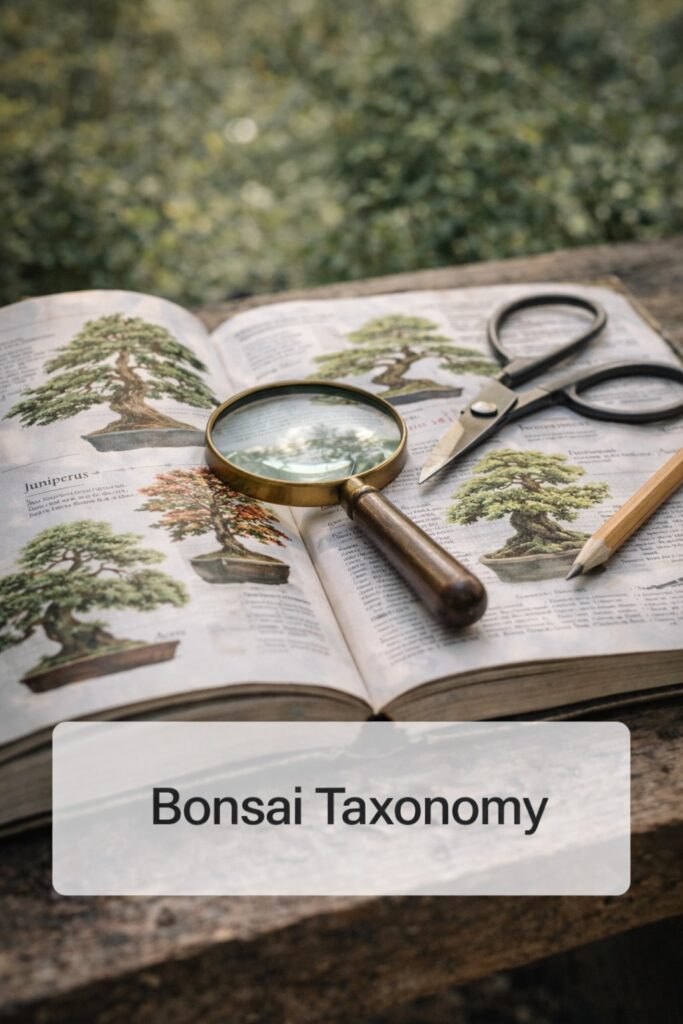Budding backyard bonsaist bonsai taxonomy