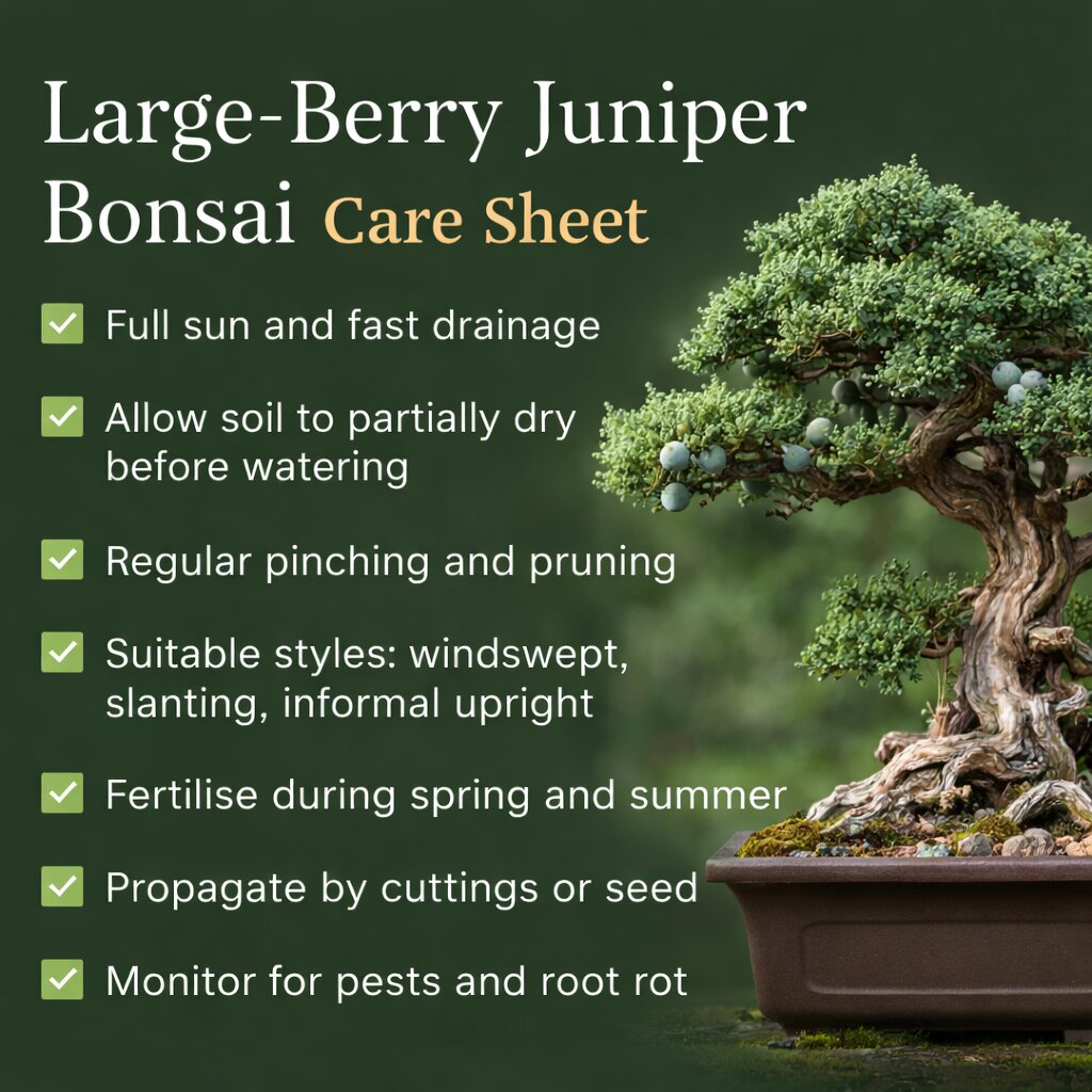Large-Berry Juniper Bonsai Care Sheet