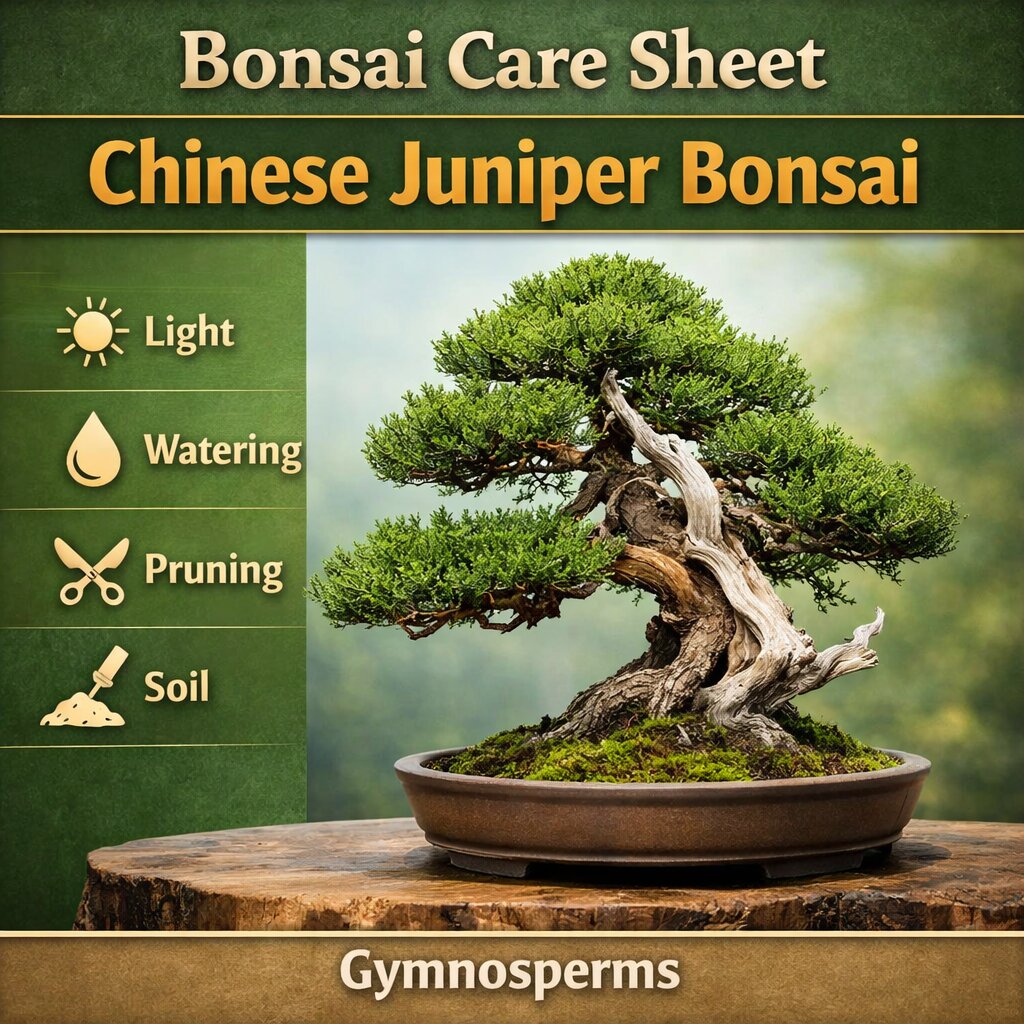 Chinese Juniper Bonsai Care Sheet