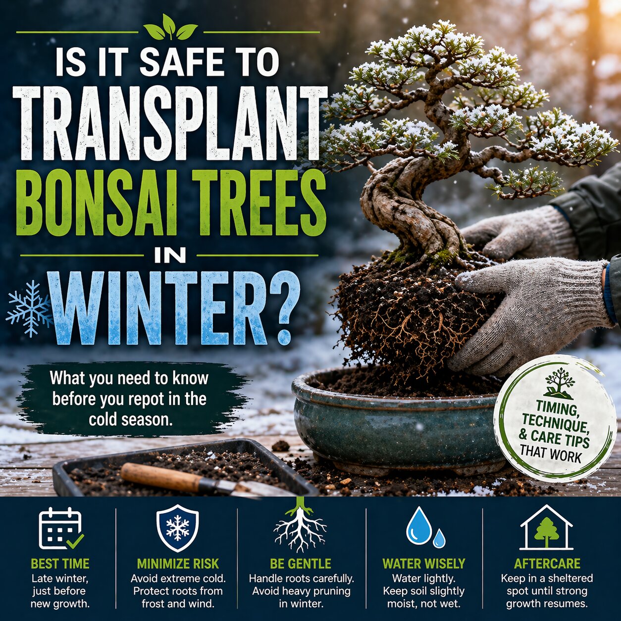Can you transplant bonsai trees in winter