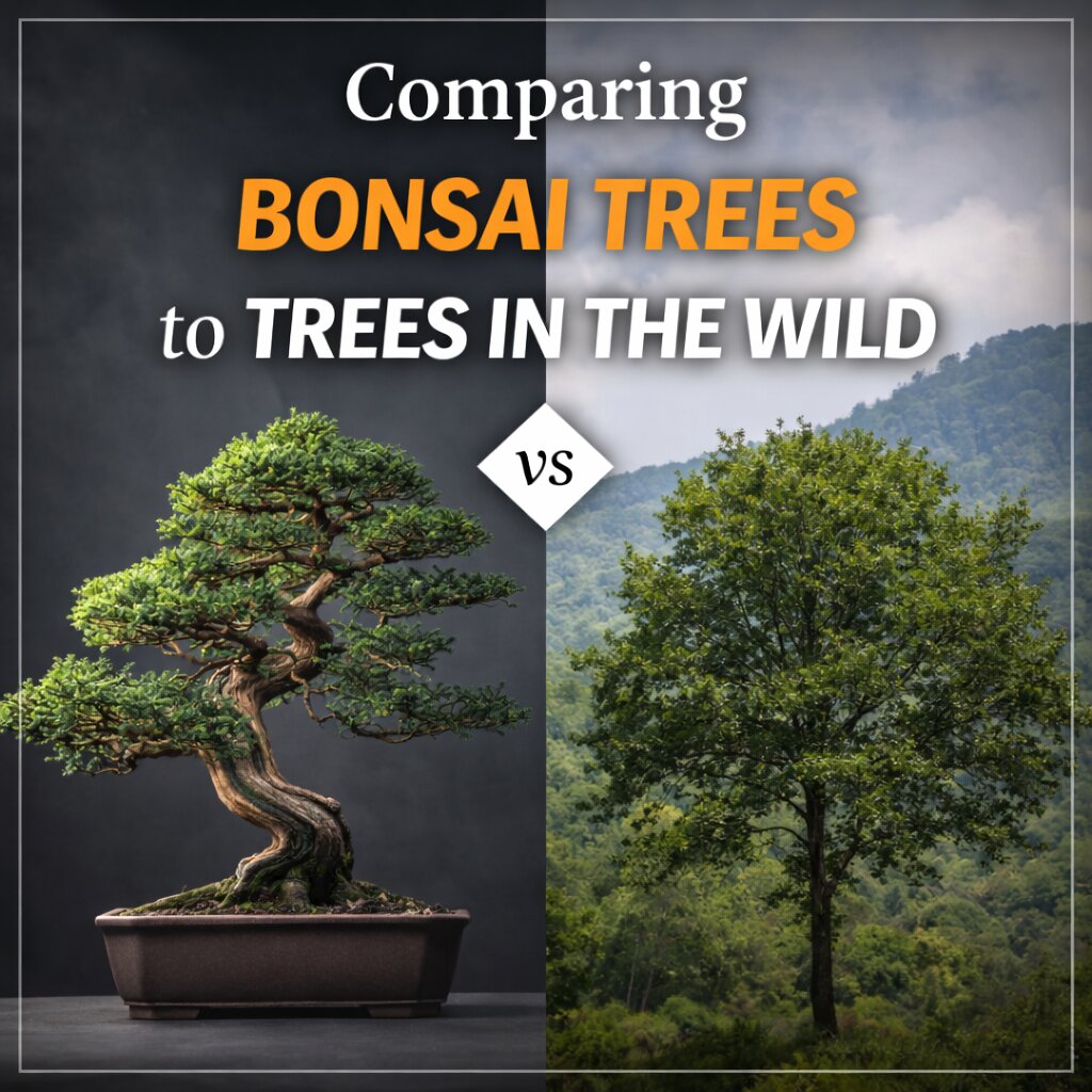 Comparing Bonsai Trees to Trees in the Wild