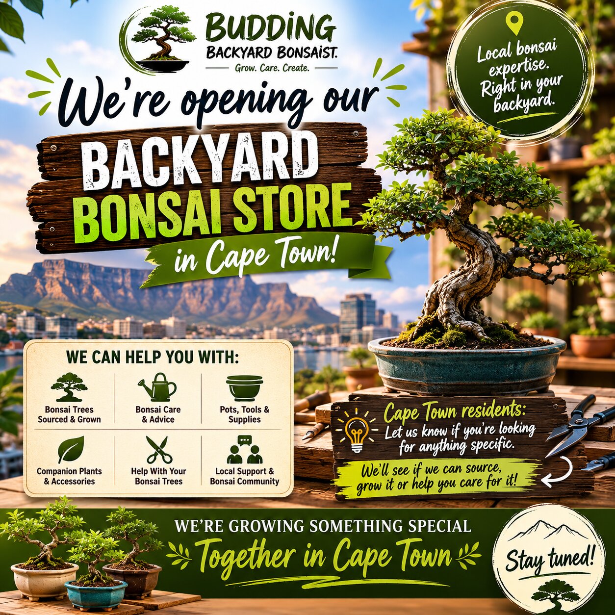 Budding Backyard Bonsaist Is Preparing To Open A Physical Backyard Bonsai Store In Cape Town