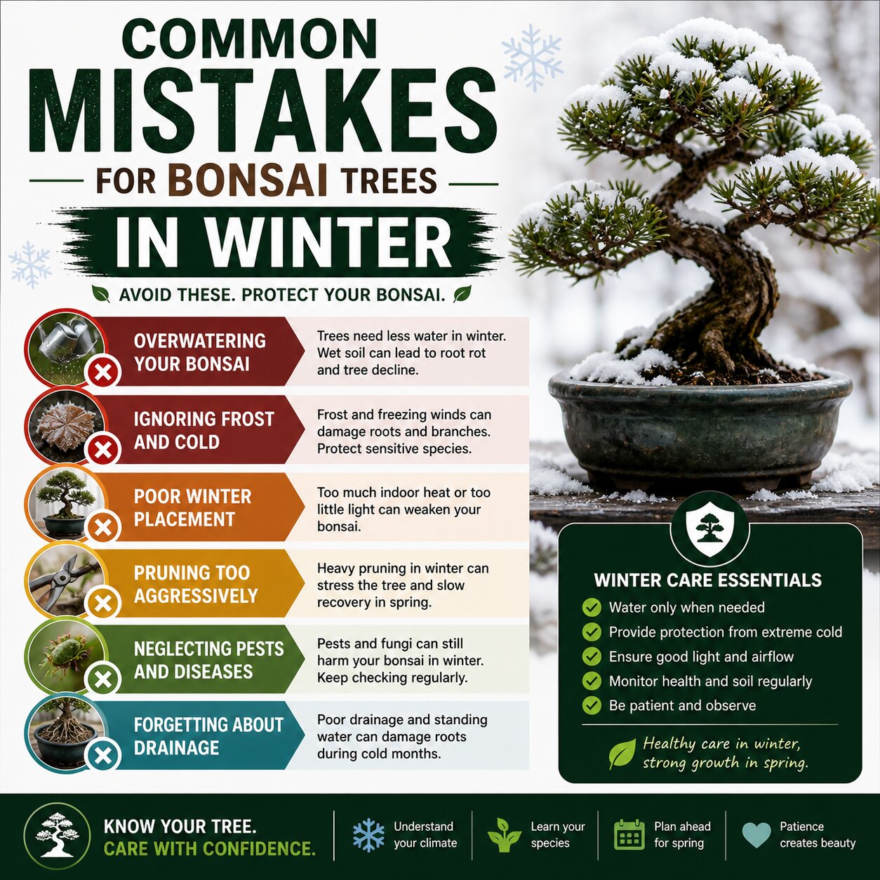 Common Mistakes For Bonsai Trees In Winter
