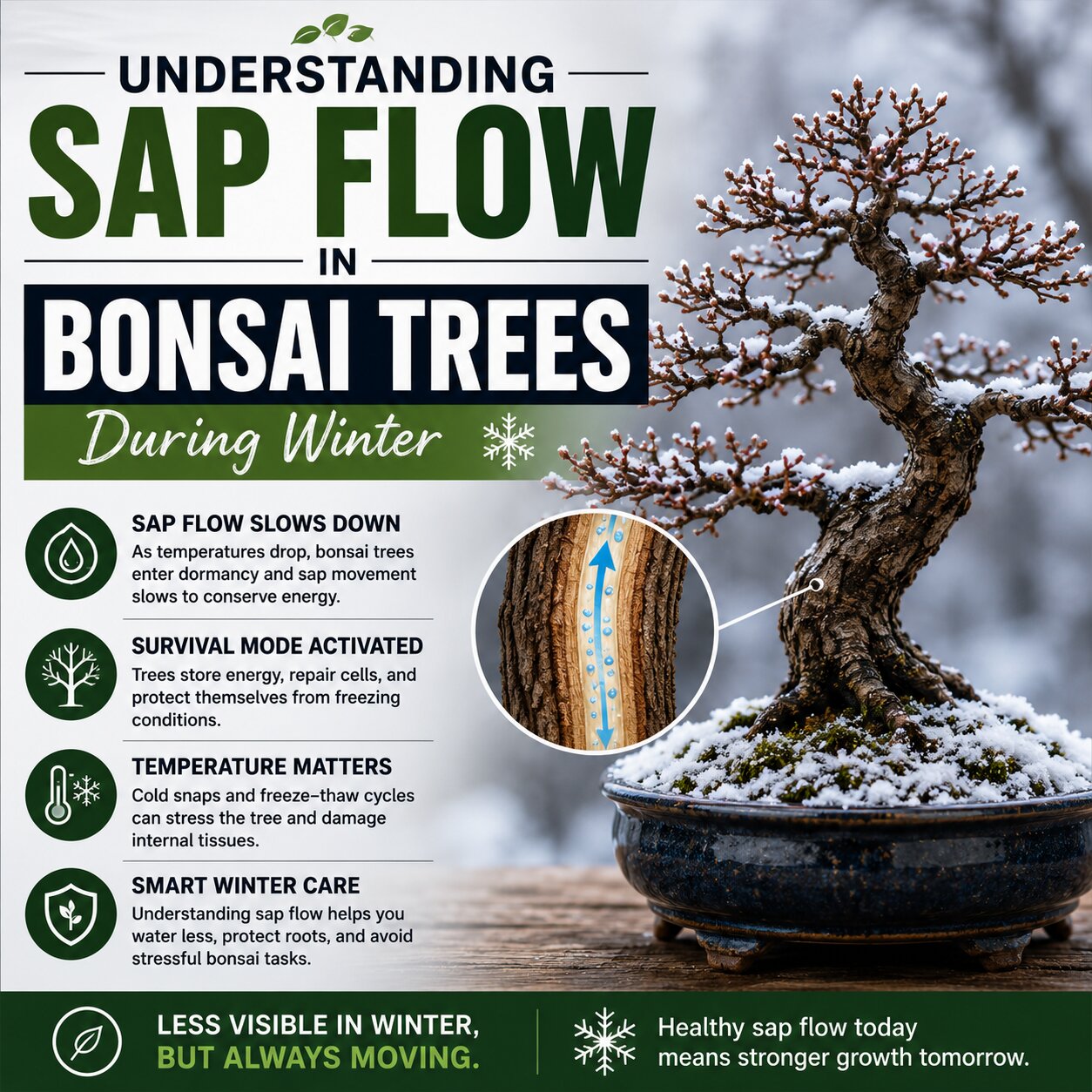 Understanding Sap Flow In Bonsai Trees During Winter