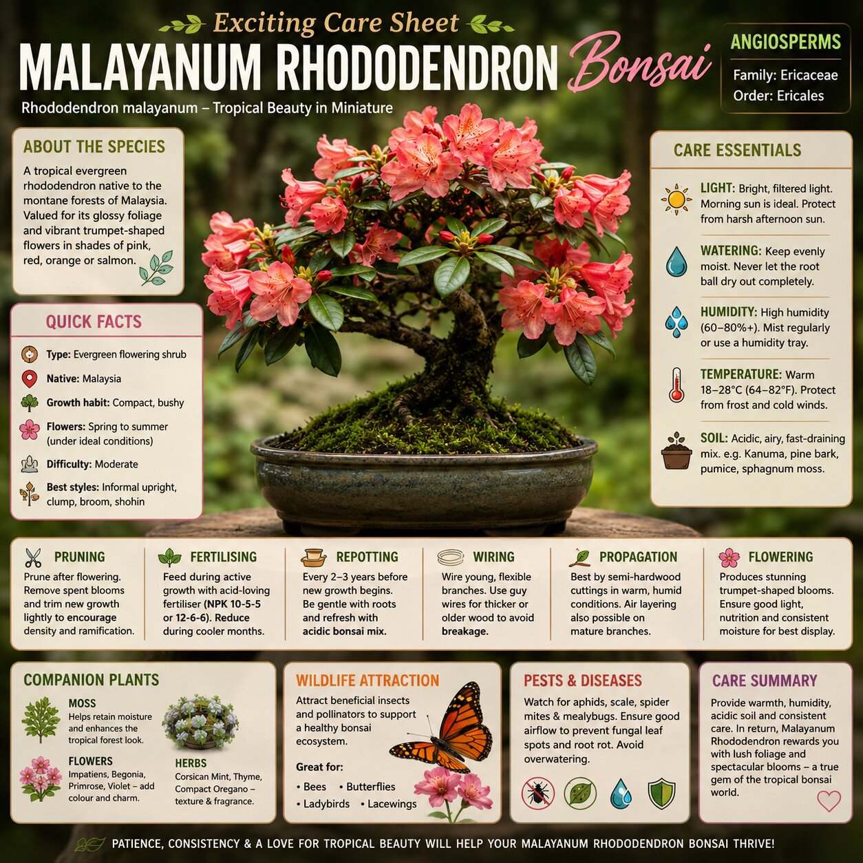 Malayanum Rhododendron Bonsai Care Sheet