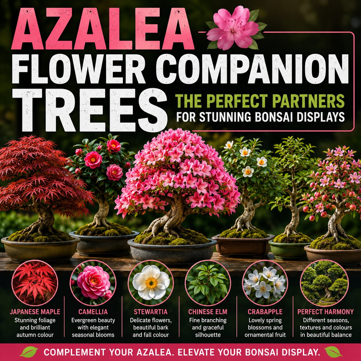 Azalea Flower Companion Trees for Stunning Bonsai Displays