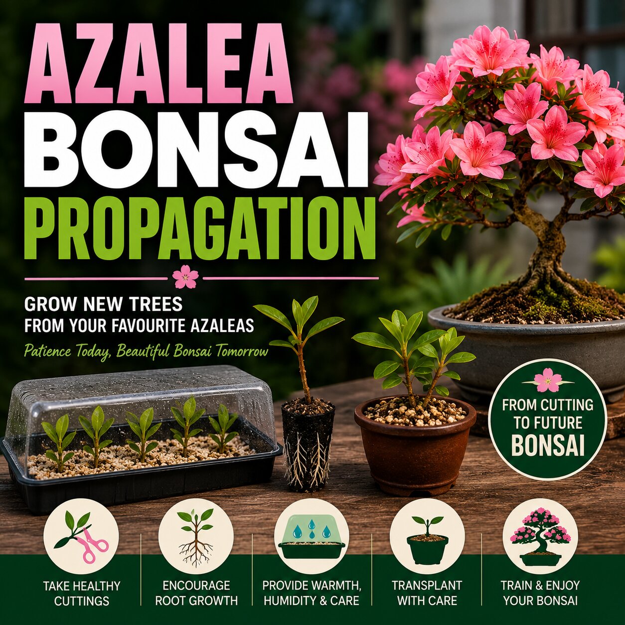 Azalea bonsai propagation