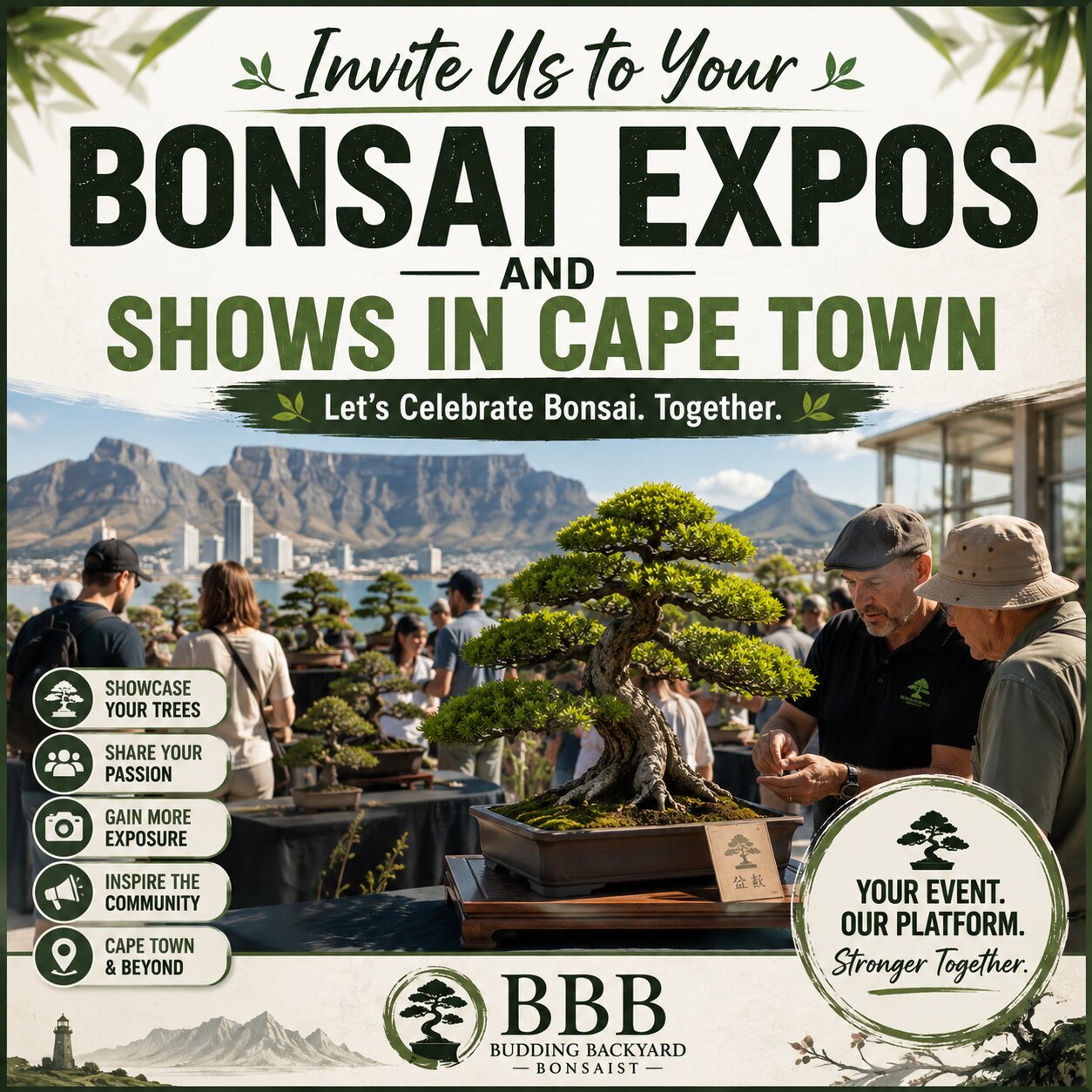 Invite Budding Backyard Bonsaist to Your Bonsai Expo or Show in Cape Town