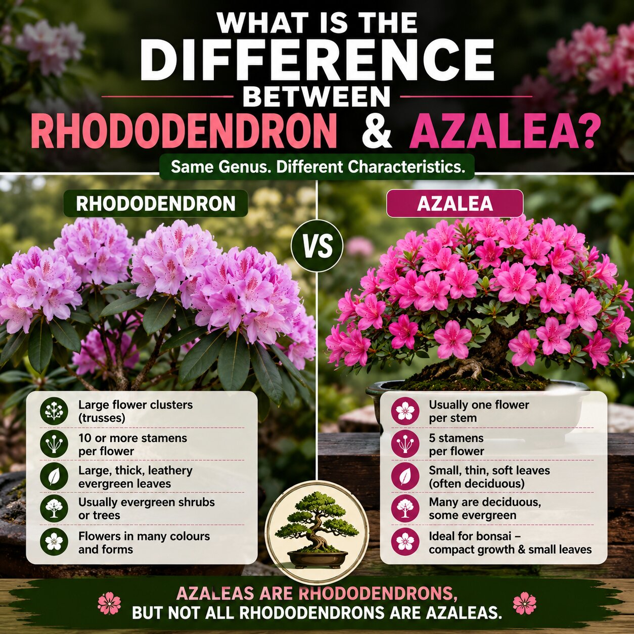 What Is the Difference Between Rhododendron and Azalea?