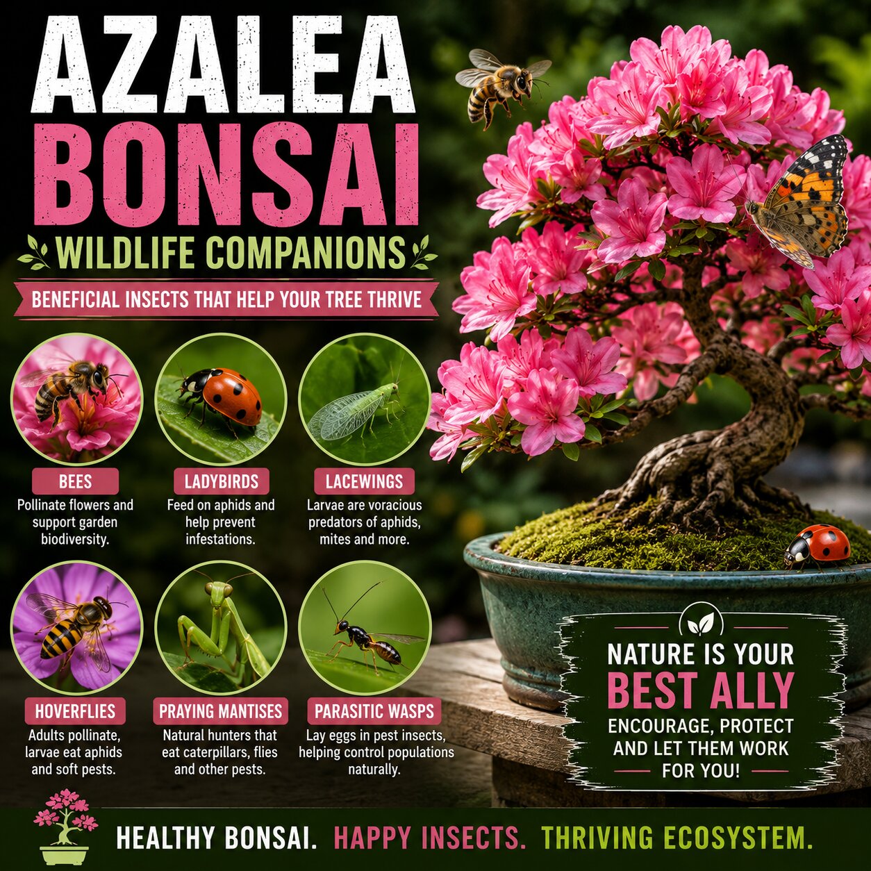 azalea bonsai wildlife companions