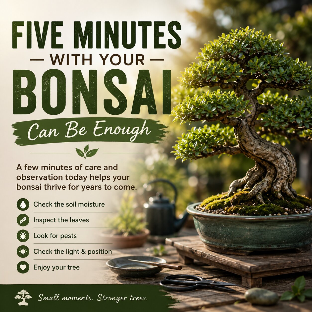 Five Minutes With Your Bonsai Can Be Enough