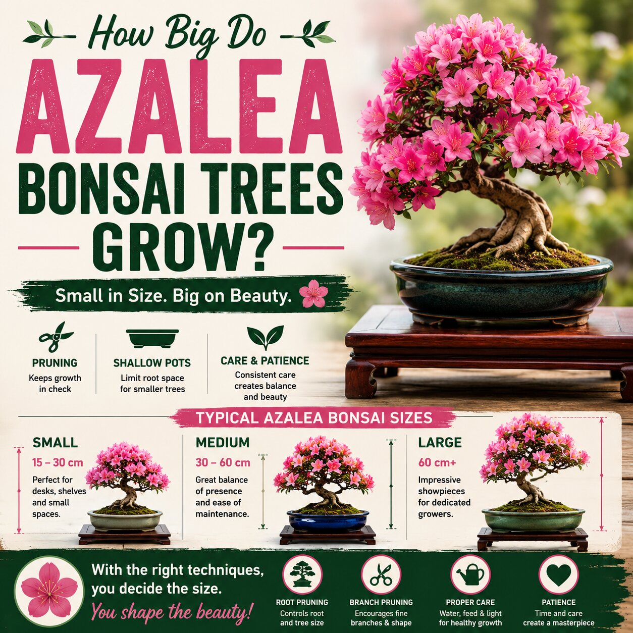 How Big Do Azalea Bonsai Trees Grow