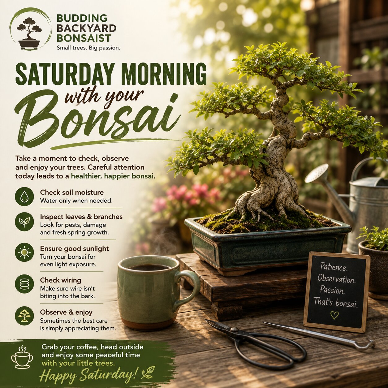 Saturday Morning with Your Bonsai
