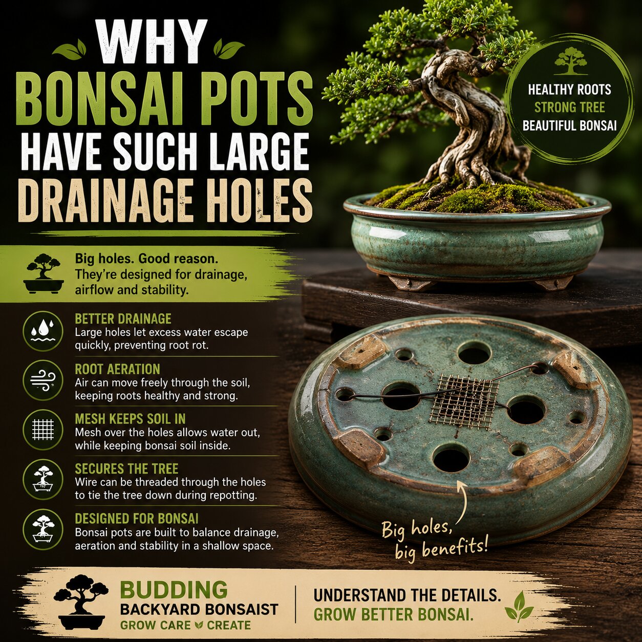 Why Bonsai Pots Have Such Large Drainage Holes