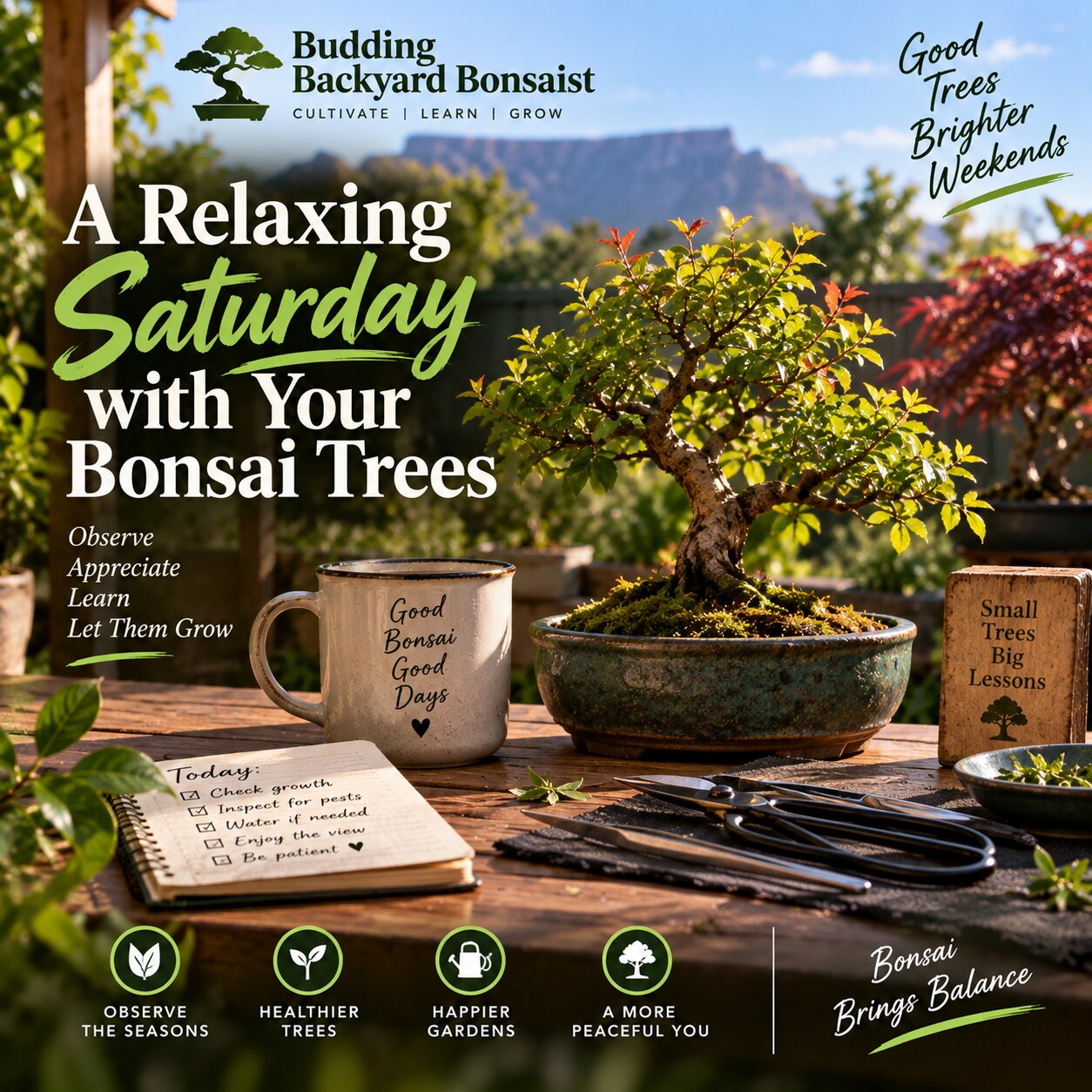 A Relaxing Saturday with Your Bonsai Trees