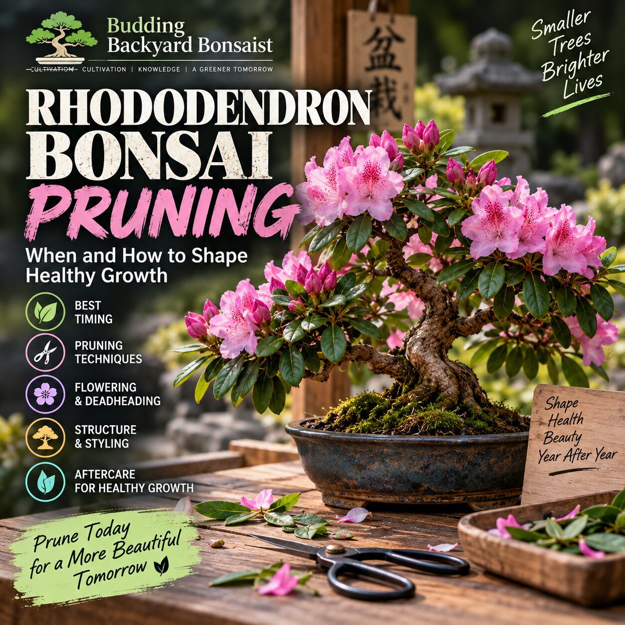 Rhododendron Bonsai Pruning
