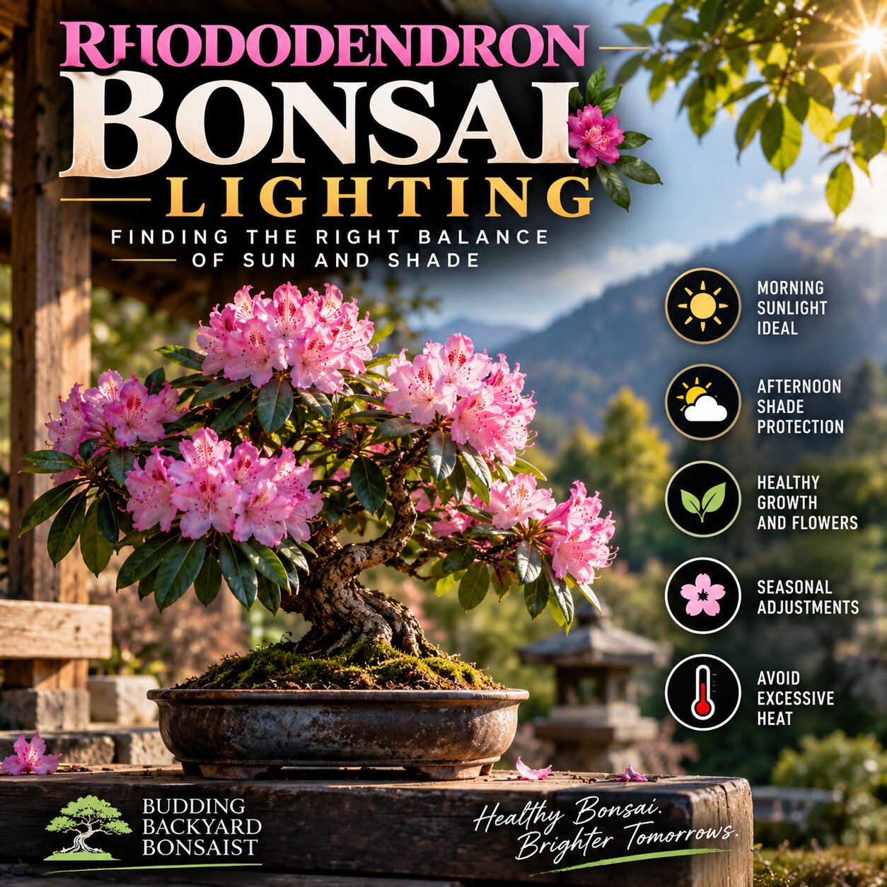rhododendron bonsai lighting