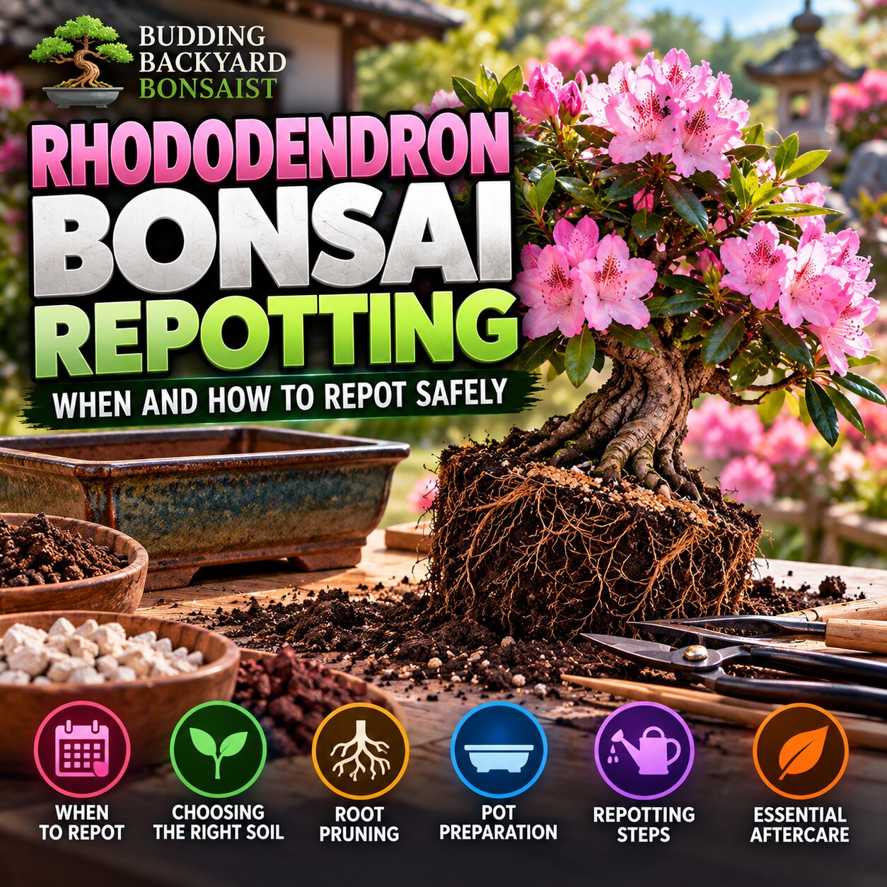 rhododendron bonsai repotting