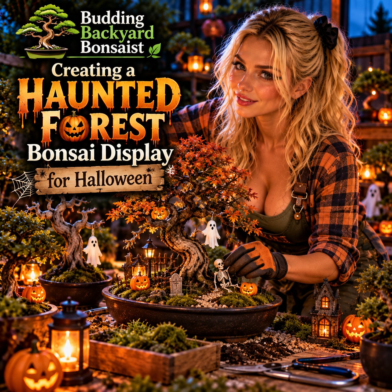 Creating a Haunted Forest Bonsai Display for Halloween