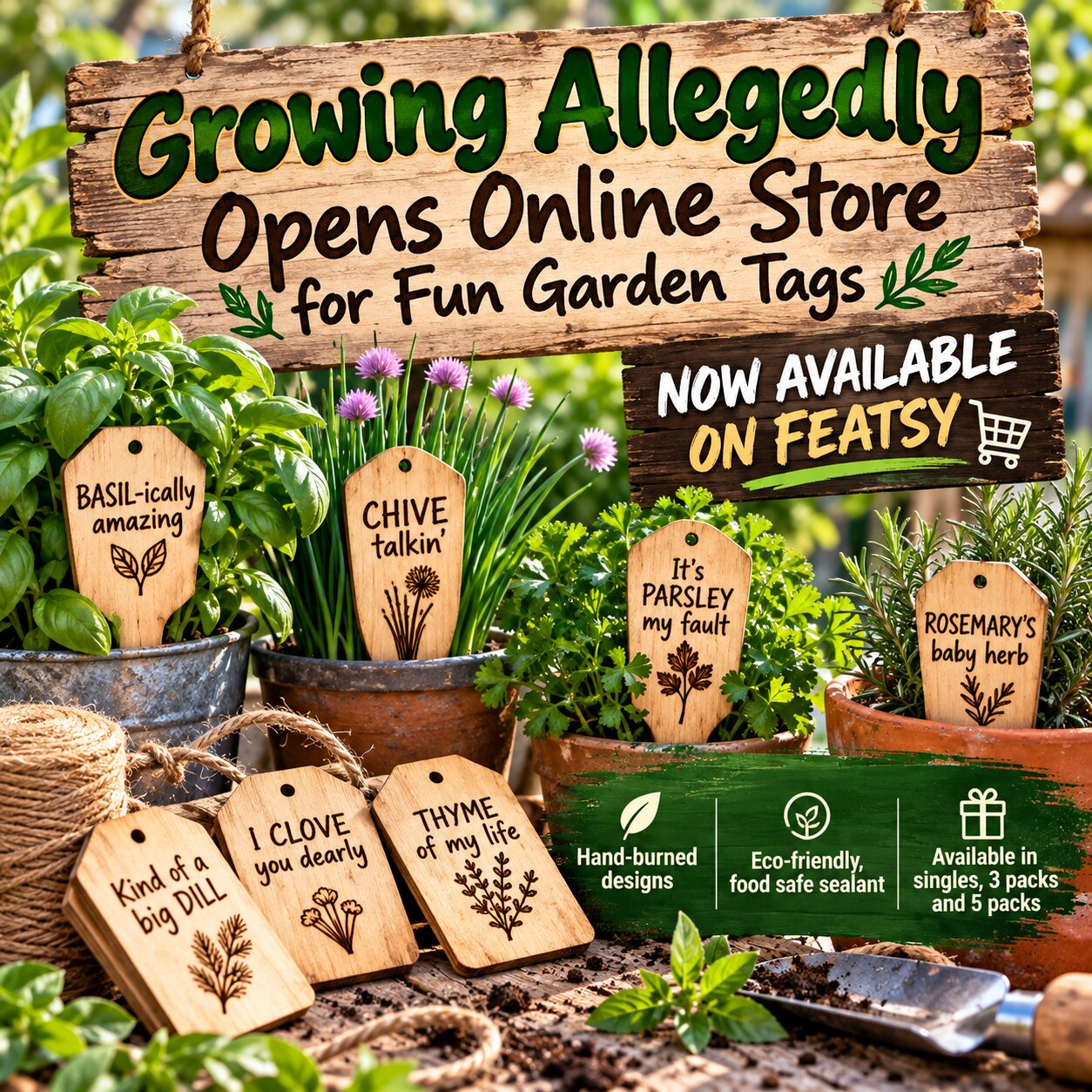 Growing Allegedly Opens Online Store for Fun Garden Tags